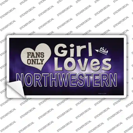 This Girl Loves Northwestern Novelty Sticker Decal