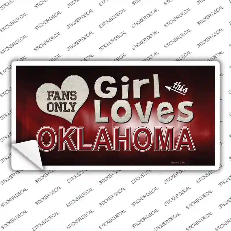 This Girl Loves Oklahoma Novelty Sticker Decal