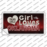 This Girl Loves Oklahoma Novelty Sticker Decal