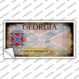 Georgia Rusty State Novelty Sticker Decal