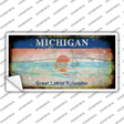 Michigan Rusty State Novelty Sticker Decal