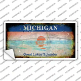 Michigan Rusty State Novelty Sticker Decal