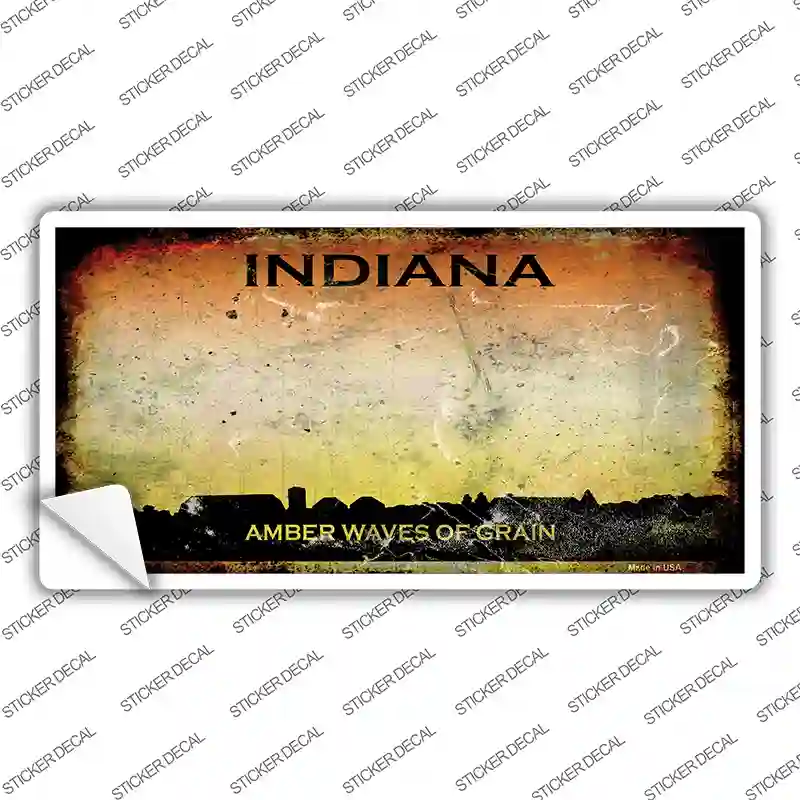 Indiana Rusty State Novelty Sticker Decal