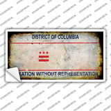 District Of Columbia Rusty State Novelty Sticker Decal