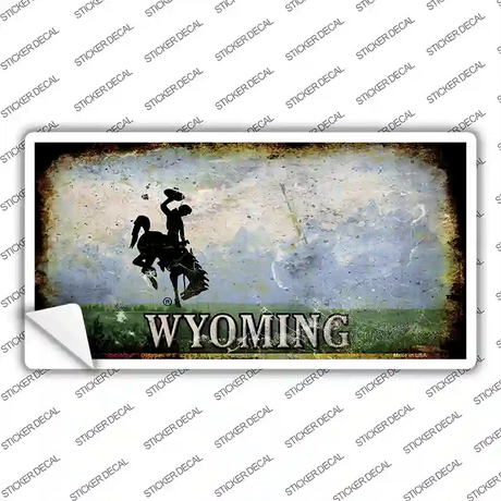 Wyoming Rusty State Novelty Sticker Decal
