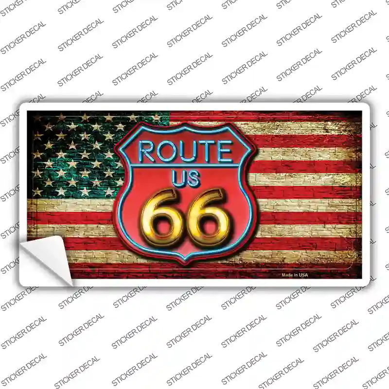 American Route 66 Neon Novelty Sticker Decal
