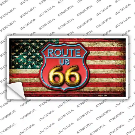 American Route 66 Neon Novelty Sticker Decal