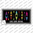 Live Love Kayak Novelty Sticker Decal