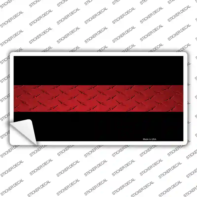 Fire Diamond Thin Red Line Novelty Sticker Decal