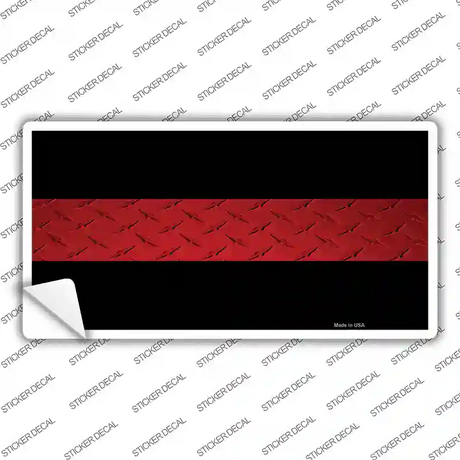 Fire Diamond Thin Red Line Novelty Sticker Decal
