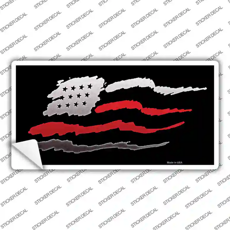 American Flag Thin Red Line Novelty Sticker Decal