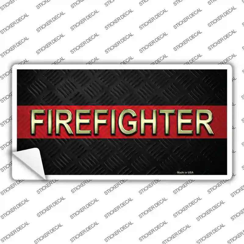 Firefighter Thin Red Line Novelty Sticker Decal
