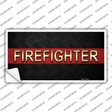 Firefighter Thin Red Line Novelty Sticker Decal
