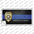 Police Badge Thin Blue Line Novelty Sticker Decal