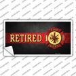 Retired Fire Thin Red Line Novelty Sticker Decal