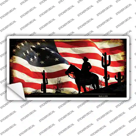 American Cowboy Novelty Sticker Decal