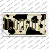 Cowboy Cow Novelty Sticker Decal