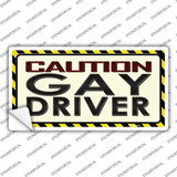 Caution Gay Driver Novelty Sticker Decal
