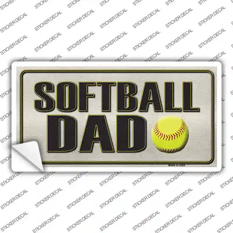Softball Dad Novelty Sticker Decal