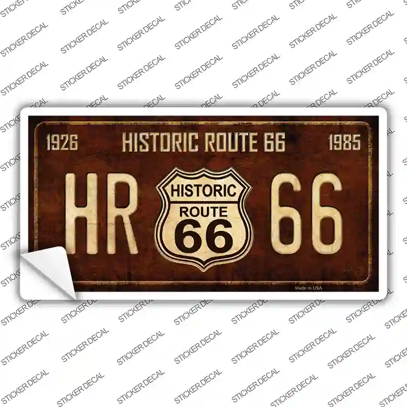 Historic Route 66 Vine Novelty Sticker Decal