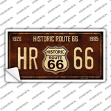Historic Route 66 Vine Novelty Sticker Decal