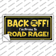 Back Off Novelty Sticker Decal