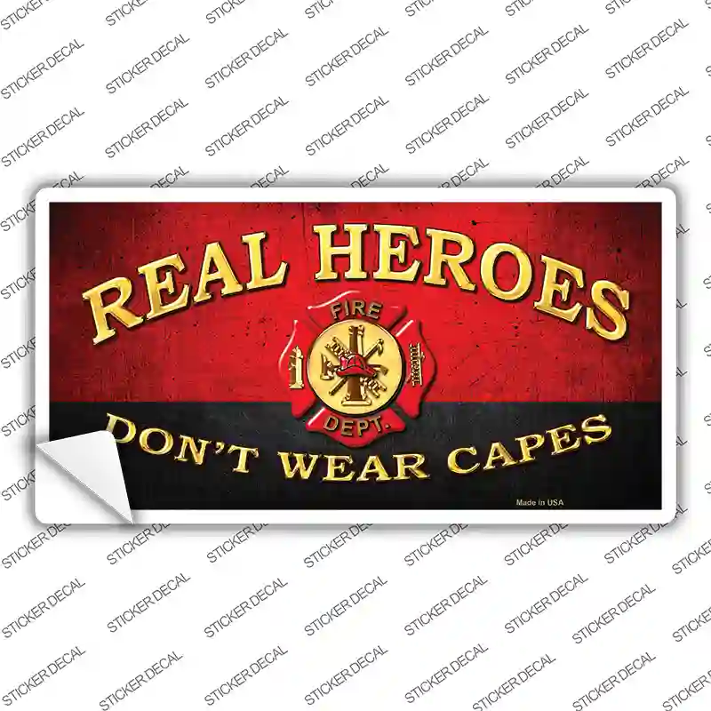 Real Heroes Red Novelty Sticker Decal