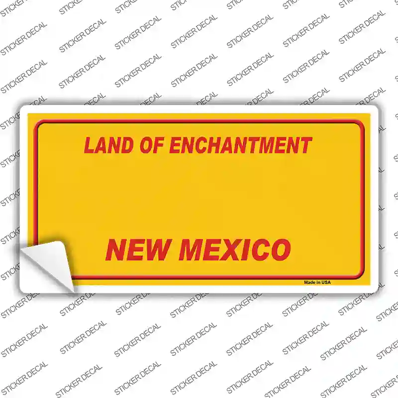 New Mexico Yellow Novelty Sticker Decal