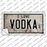 I Love Vodka Novelty Sticker Decal