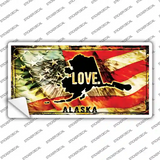 Alaska Love Novelty Sticker Decal