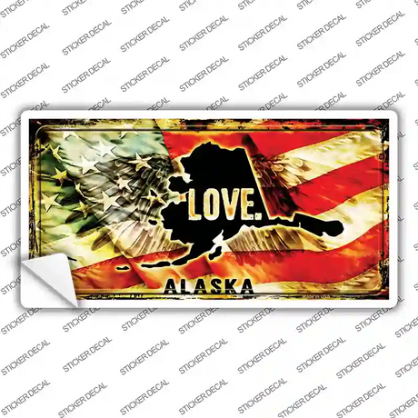 Alaska Love Novelty Sticker Decal