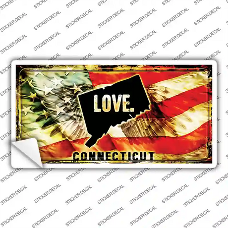 Connecticut Love Novelty Sticker Decal