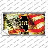 Illinois Love Novelty Sticker Decal