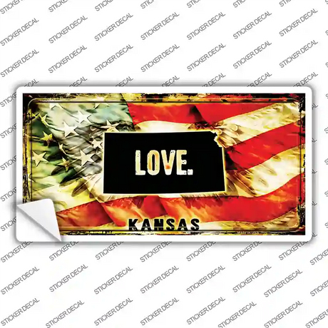 Kansas Love Novelty Sticker Decal