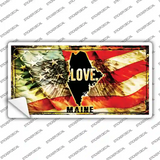 Maine Love Novelty Sticker Decal