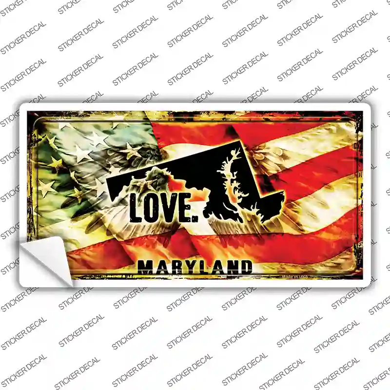 Maryland Love Novelty Sticker Decal
