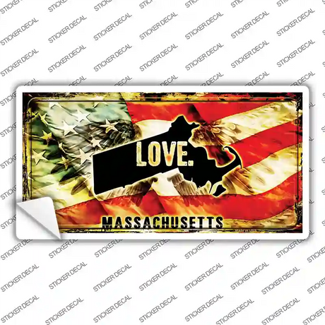 Massachusetts Love Novelty Sticker Decal