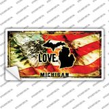 Michigan Love Novelty Sticker Decal
