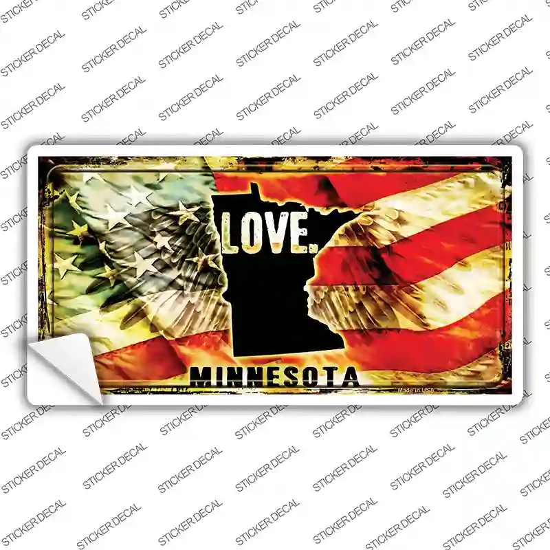 Minnesota Love Novelty Sticker Decal