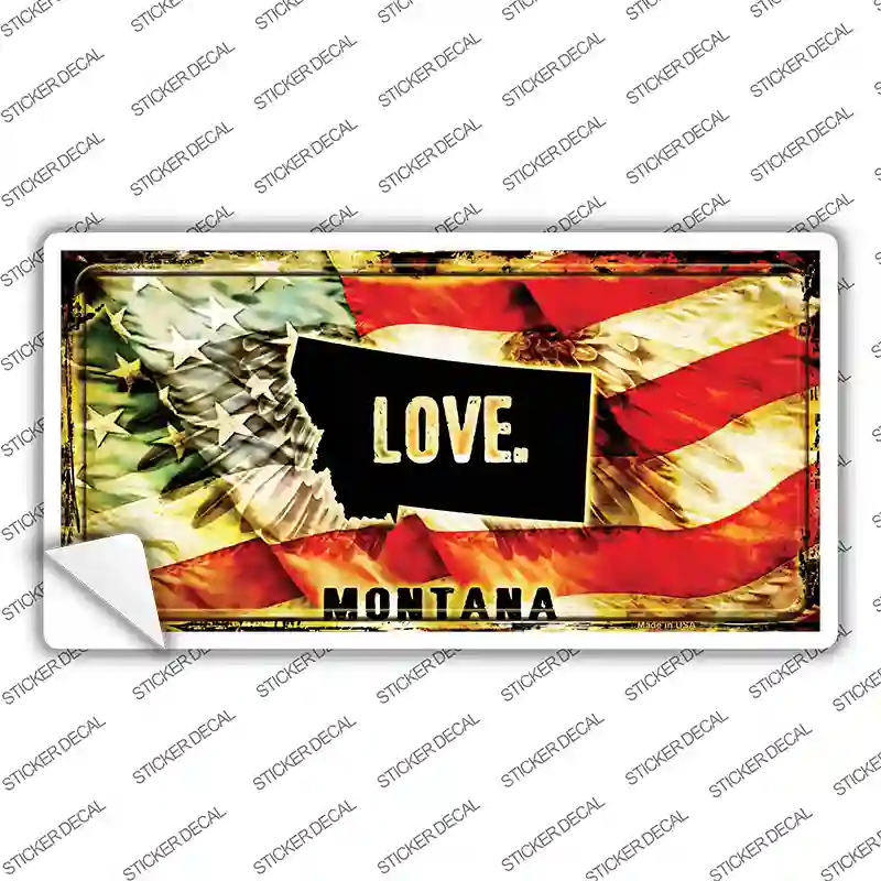 Montana Love Novelty Sticker Decal