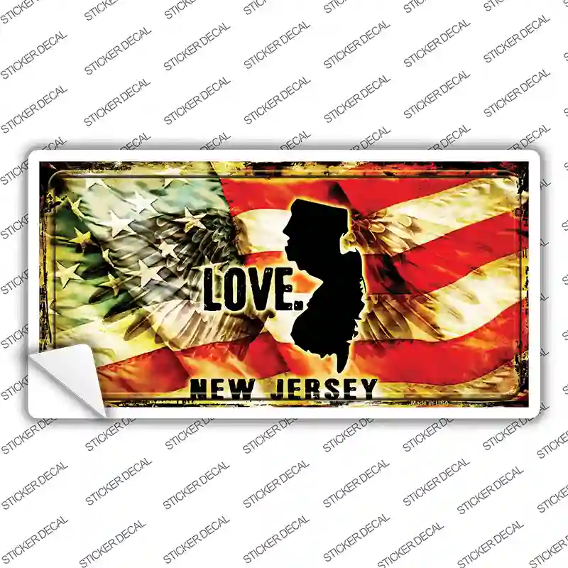 New Jersey Love Novelty Sticker Decal