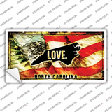 North Carolina Love Novelty Sticker Decal