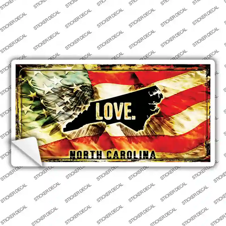 North Carolina Love Novelty Sticker Decal