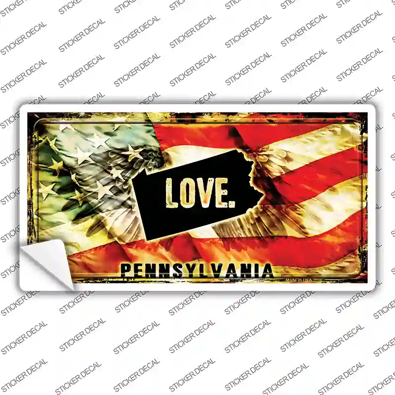 Pennsylvania Love Novelty Sticker Decal