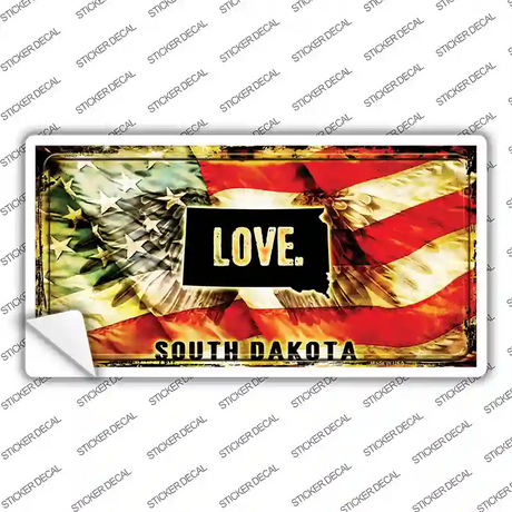 South Dakota Love Novelty Sticker Decal