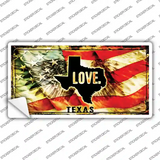 Texas Love Novelty Sticker Decal
