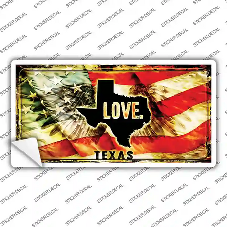 Texas Love Novelty Sticker Decal