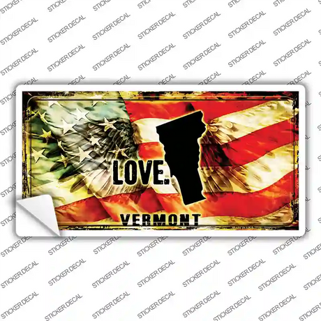Vermont Love Novelty Sticker Decal