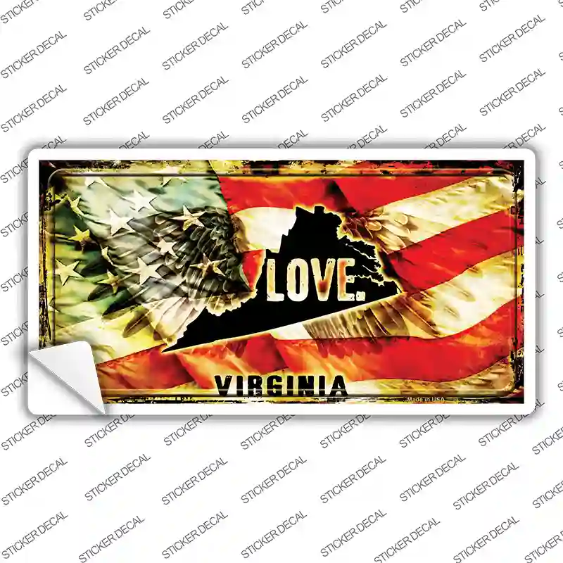 Virginia Love Novelty Sticker Decal