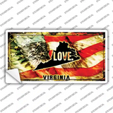 Virginia Love Novelty Sticker Decal